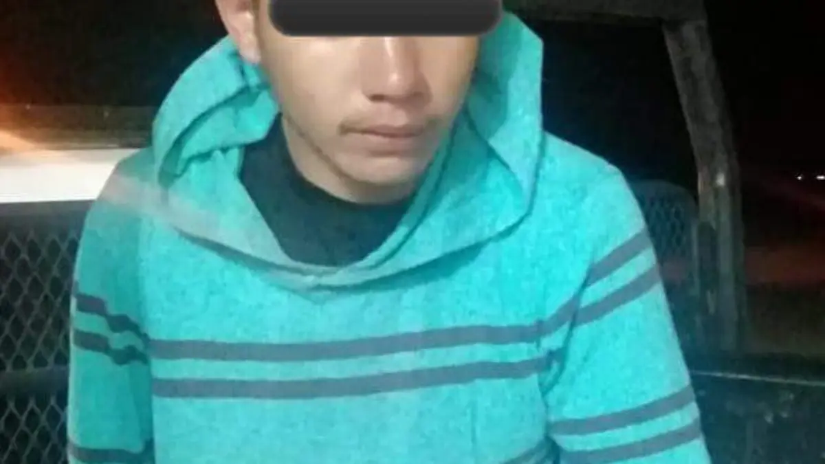 Brayan N fue sorprendido con cuatro sacos de naranjas