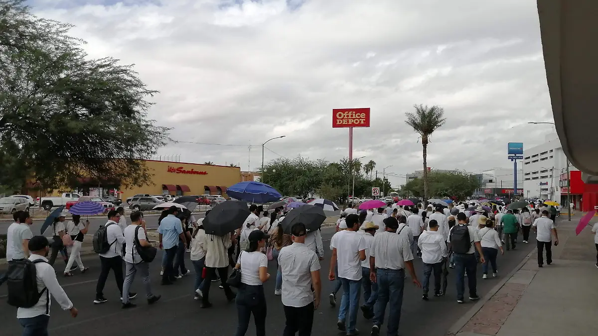 Manifestación trabajadores del Poder Judicial en Hermosillo