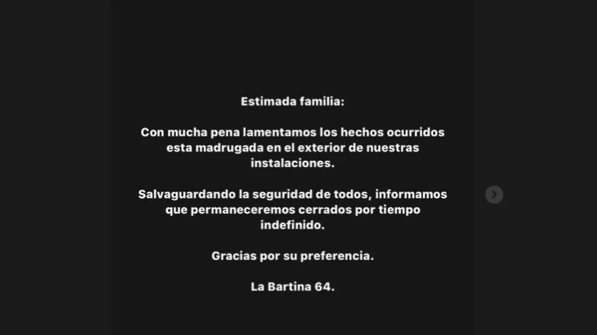 Bar La Bartina cierra sus puertas