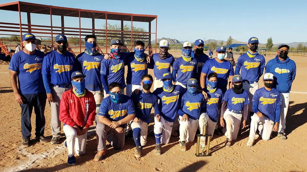 Guaymas Sector Pesca campeón estatal de beisbol U15                      (Cortesía Codeson)
