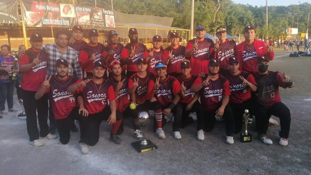 Sonora bicampeón nacional Sub 25 de softbol varonil                 (Cortesía Codeson)
