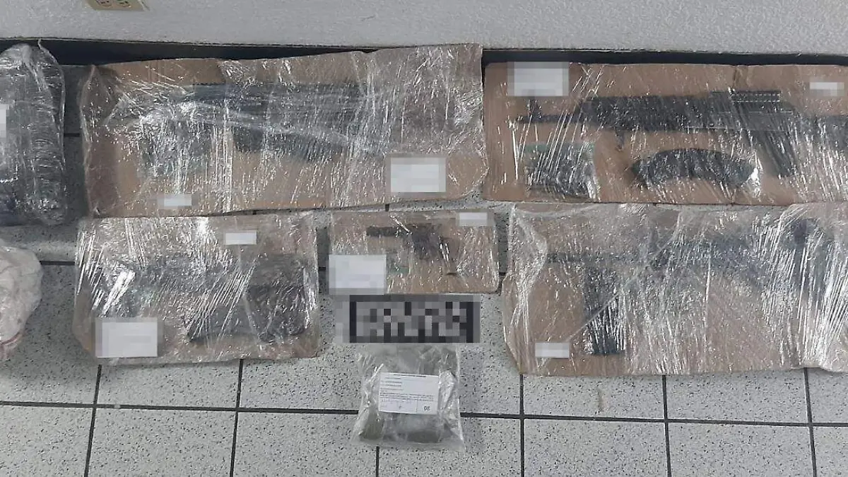 Armas confiscadas en Sonora