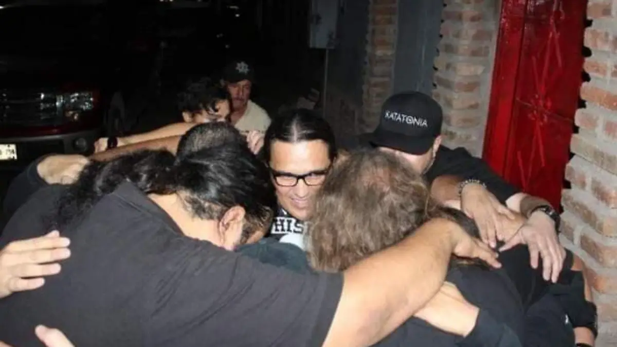 Dando gracias antes de un show con David Ellefson de Megadeth & Element