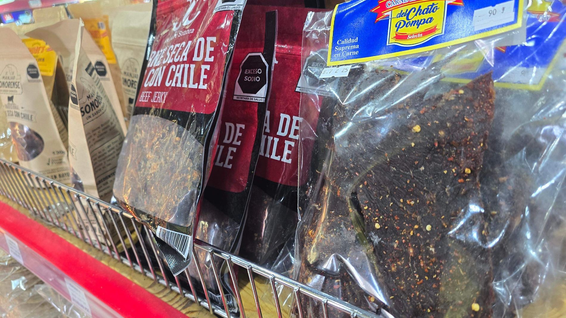 Tematica venta carne seca y chiltepines