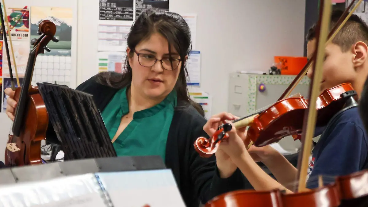 Saraí Aboites en clase