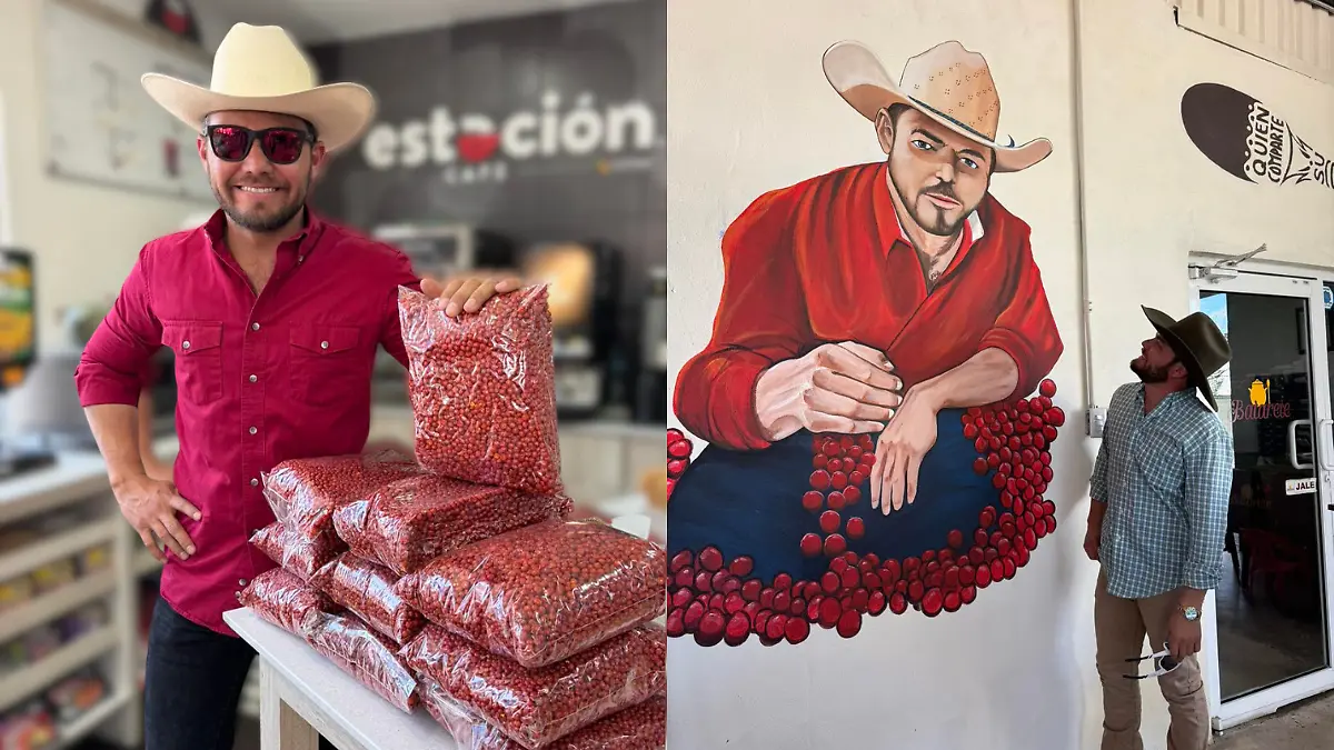 TWO IMAGES  ALEJANDRO CORRALES MURAL CHILTEPINES