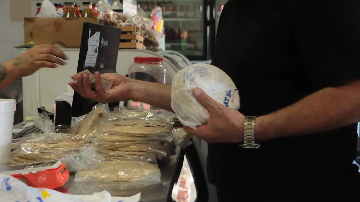 kilo de tortillas de maíz tortillería pagando