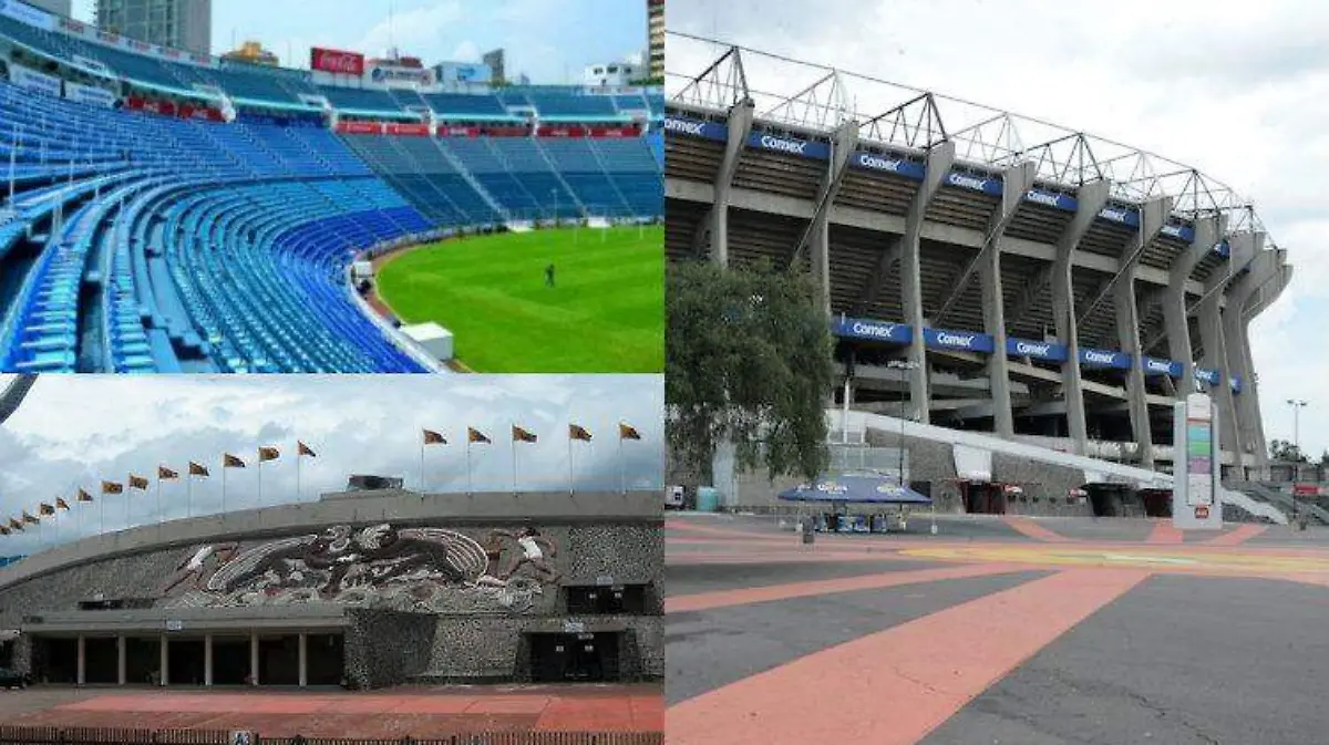 collage-estadios.cdmx.estadio-azteca-estadio-azul-estadio-olimpico-universitario