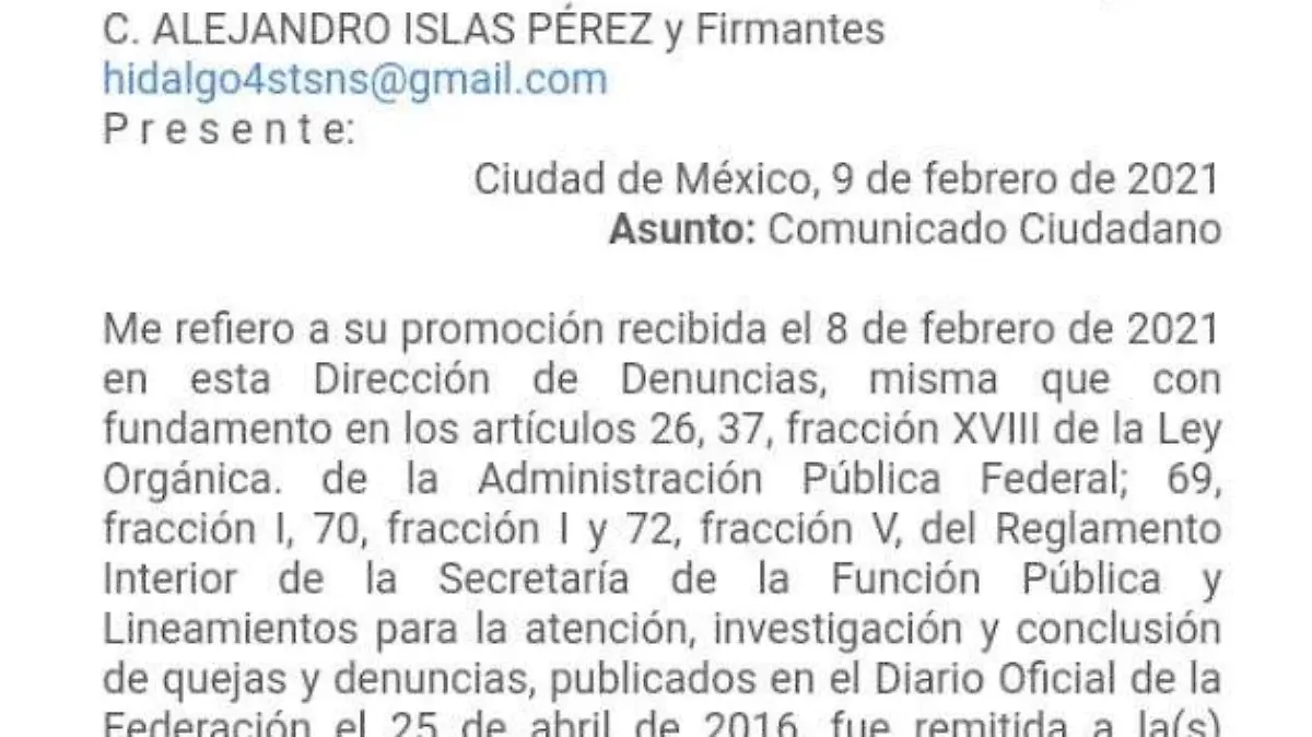 RESPUESTA SFP