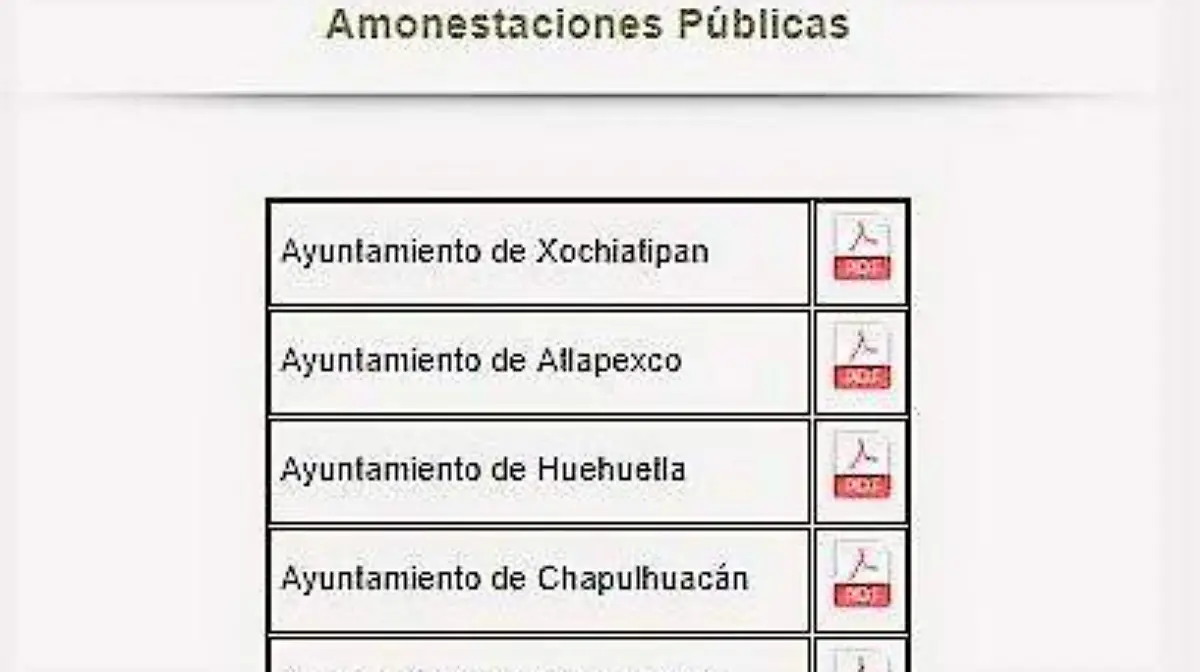 ITAIH 16 AMONESTADOS