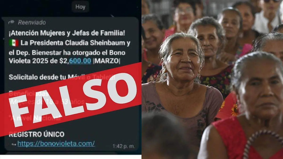 Estafa fondo violeta 2025
