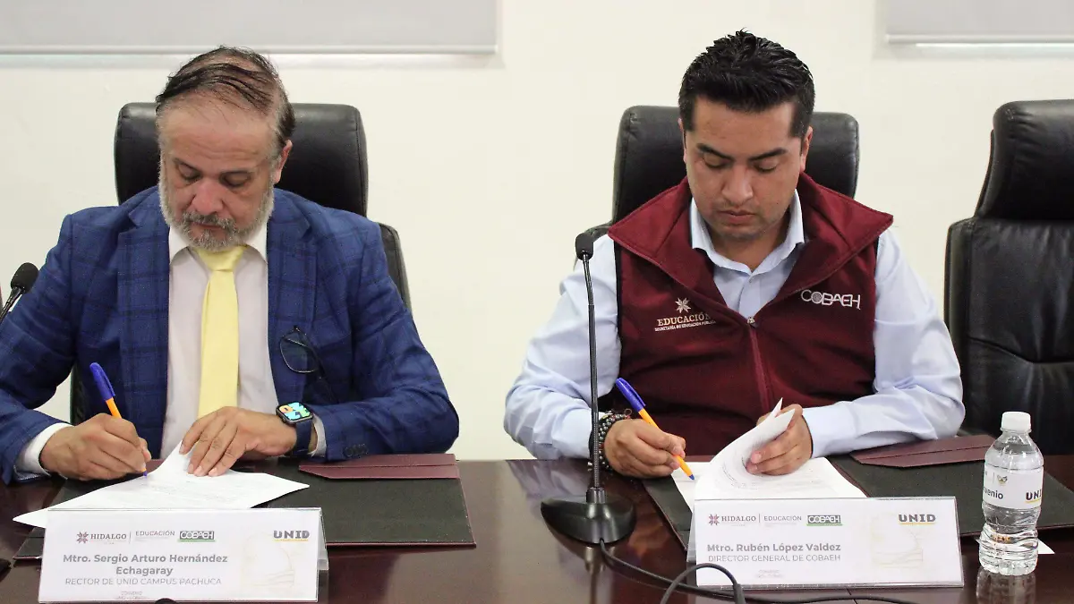 COBAEH firma convenio de colaboración con la UNID (1)
