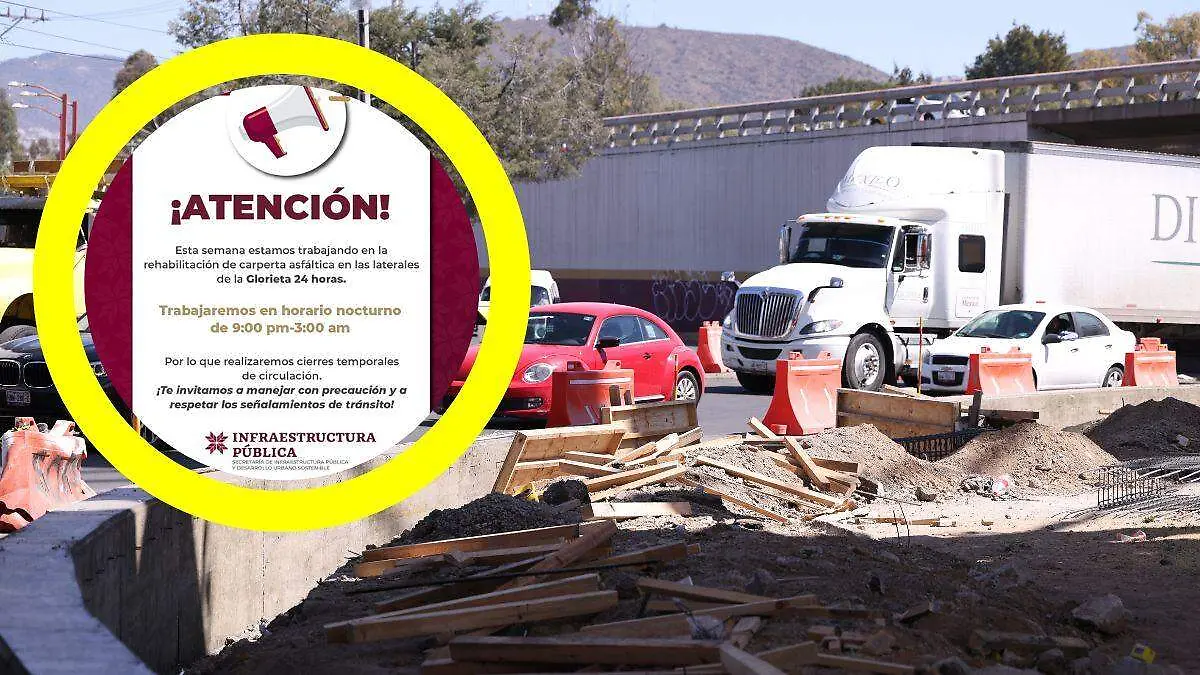 cierres nocturnos obras 24 horas pachuca 