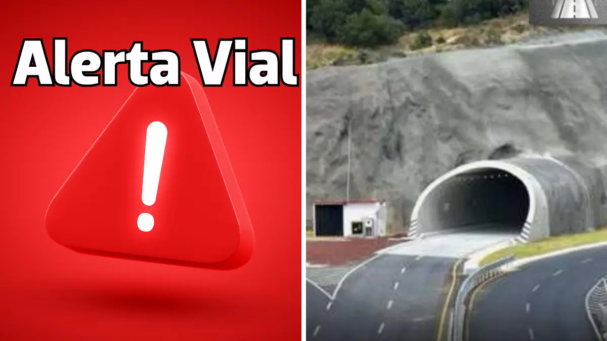 alerta vial obras iluminación túnel real del monte huasca