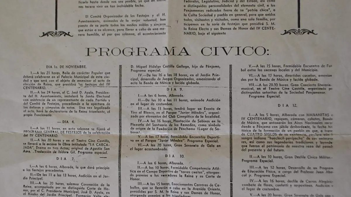 PROGRAMA CIVICO Y DE EVENTOS