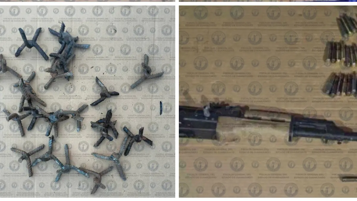 Aseguran armas y ponchallantas