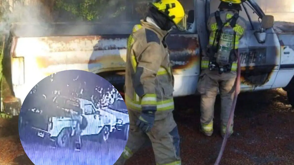 Incendio camioneta