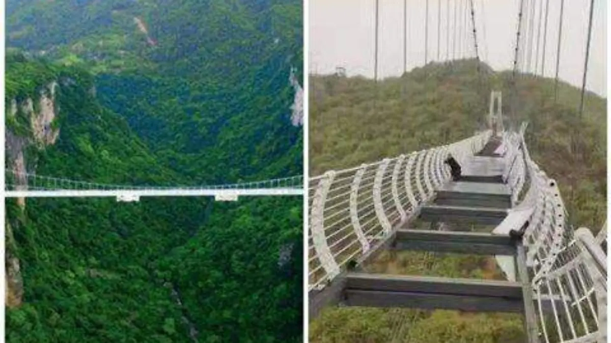 turista queda al borde del abismo tras colapso de puente
