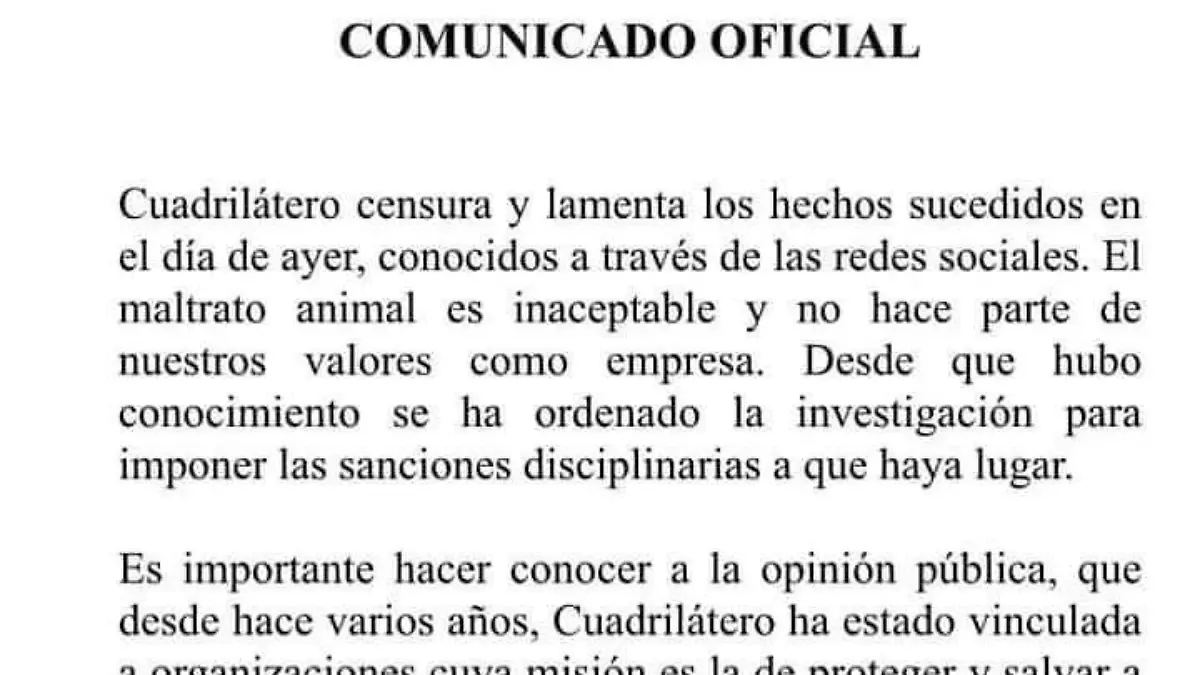 Comunicado Gimnasio