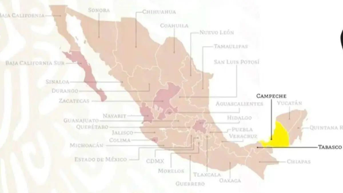 Mapa de contagios en México