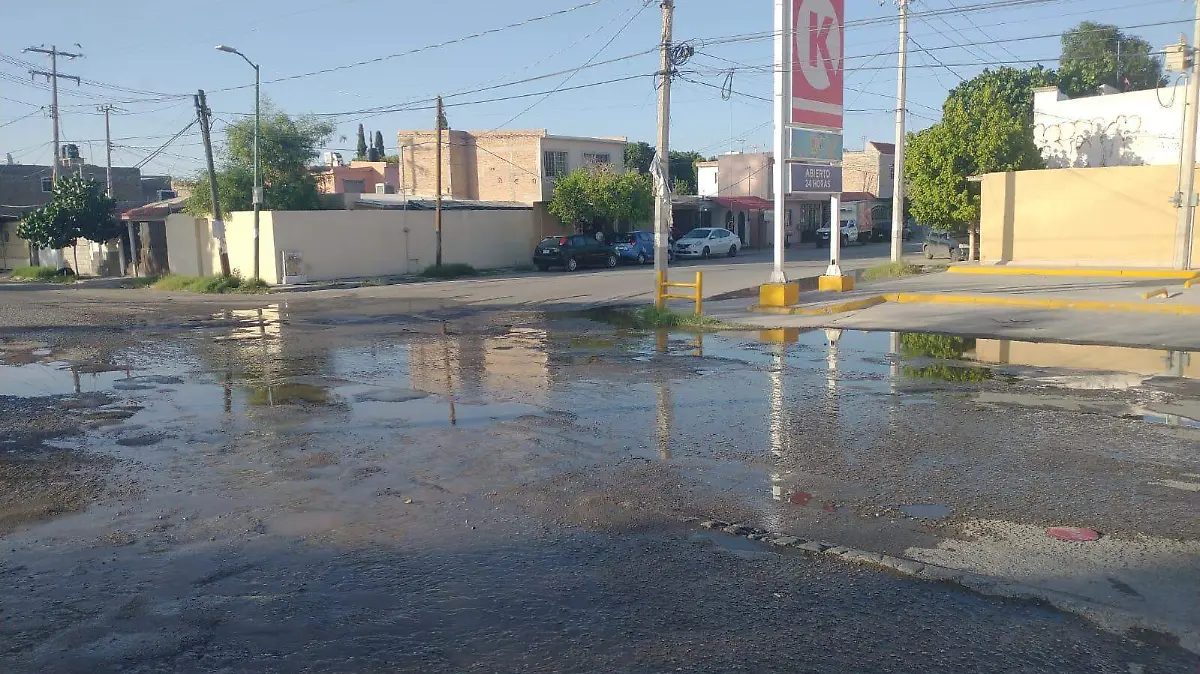 Desborde de canal de riego