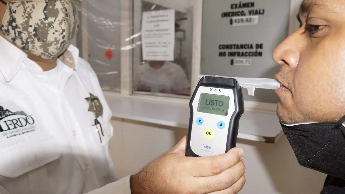 Prueba de alcoholimetro