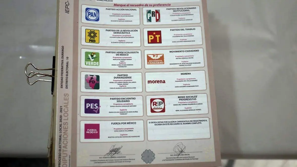 Boleta electoral