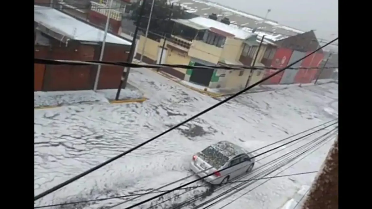 Granizo en Puebla