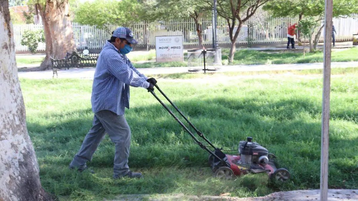 mantenimiento en plazas de San Pedro