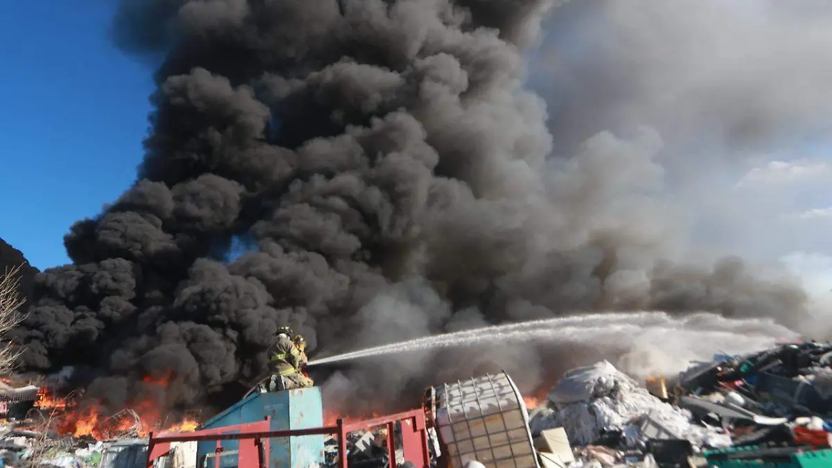 Recicladora incendio Ramos Arizpe