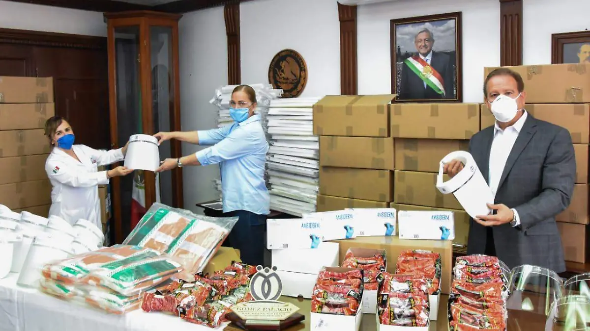 CESAR 5   Entrega Marina Vitela cabina y paquetes de protección para personal