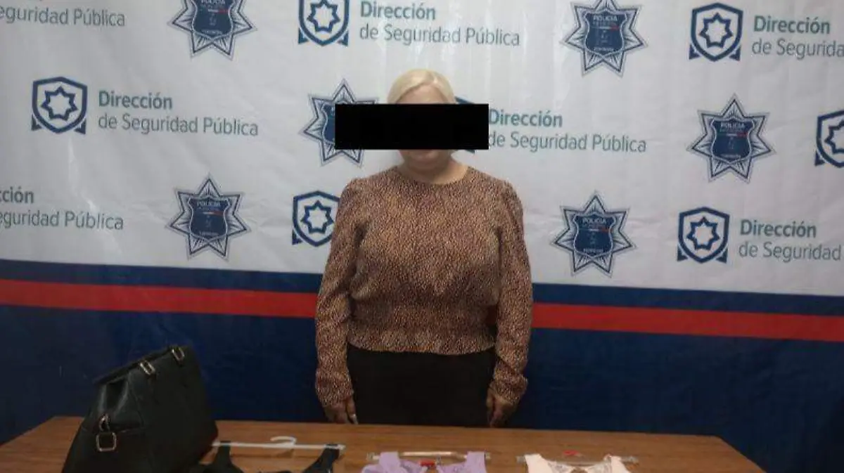 Mujer detenida robo