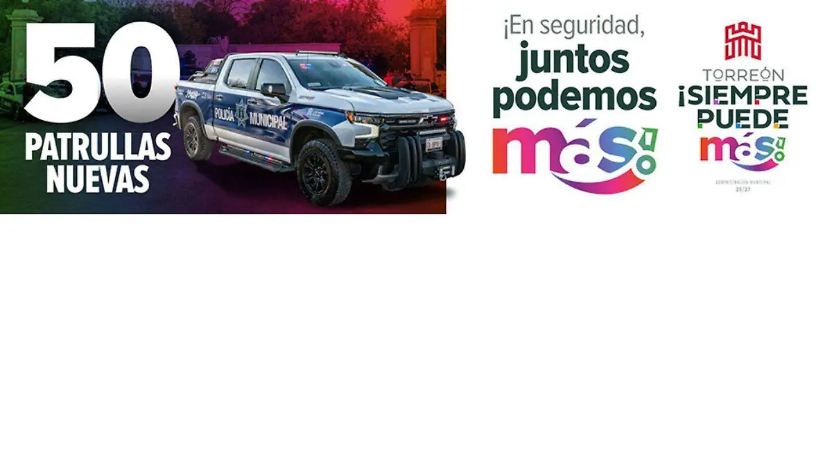 1 a 25 de abril Banner Torreón Patrullas