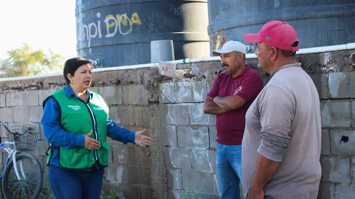 La alcaldesa Brenda Güereca entrega tanque cisterna al ejido Nuevo Mundo 