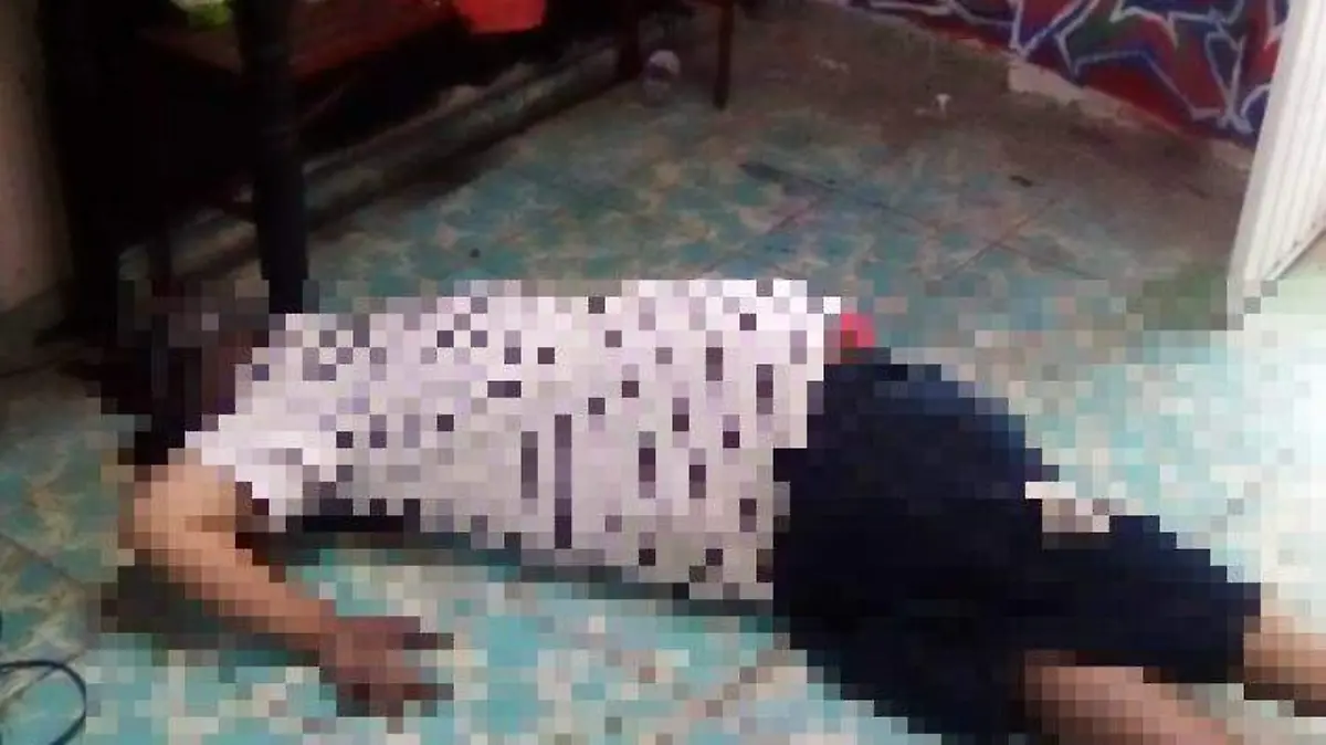 en el piso y boca abajo quedo el occiso ok