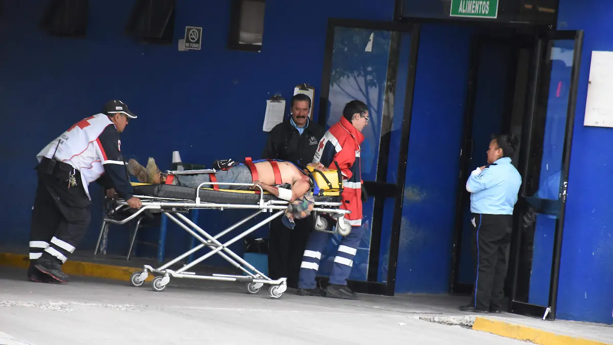 el herido fue llevado al nosocomio