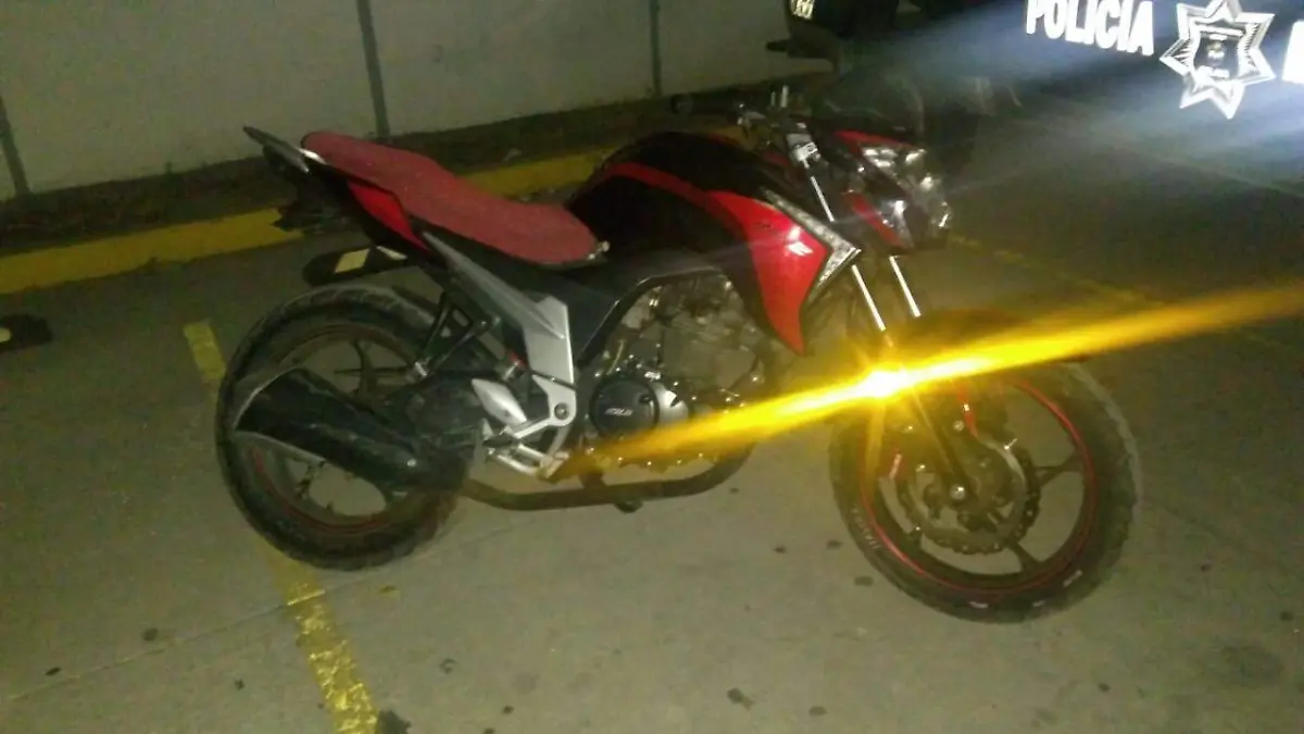 la motocicleta quedo asegurada