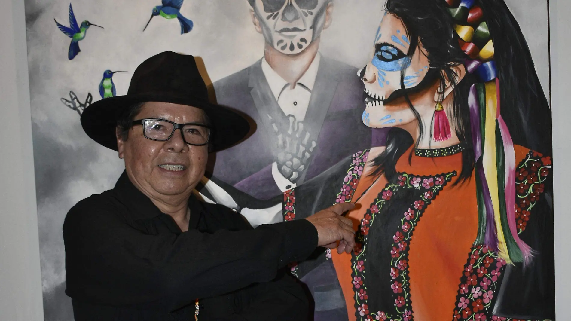 Rafael lució feliz y orgulloso de presentar esta exposición