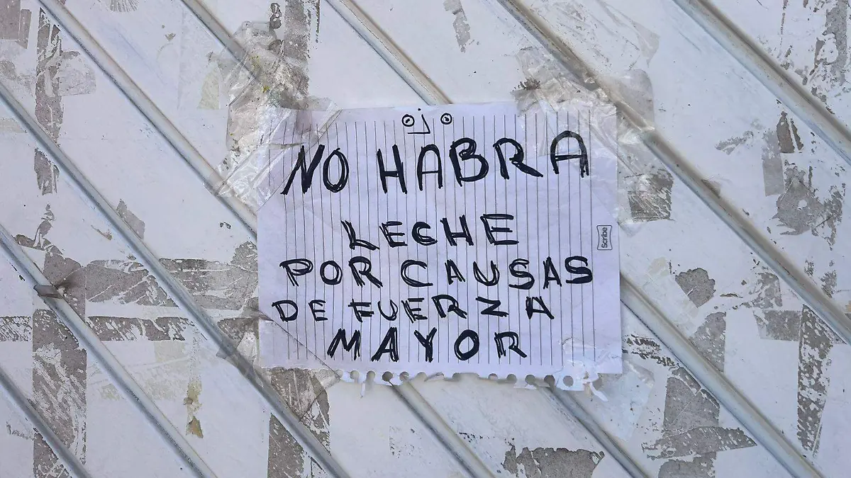 El otro punto ubicado en calle Ignacio Allende, en la zona centro de Celaya dónde hacen hincapié que no habrá leche
