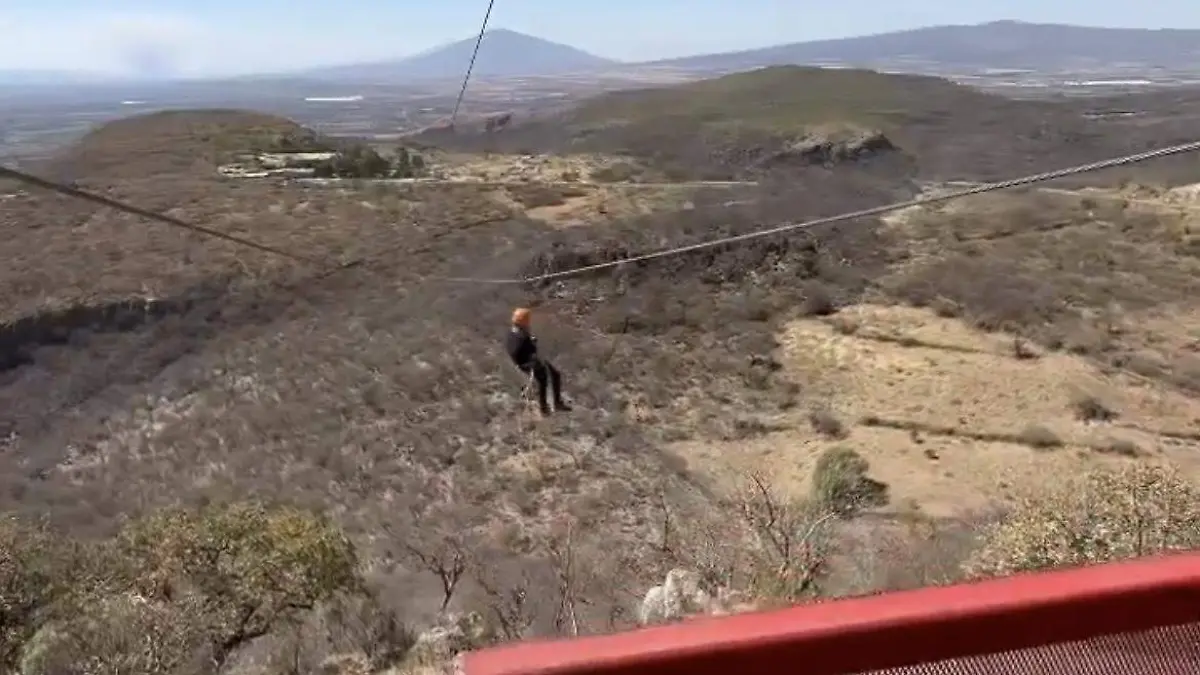 La tirolesa ubicada en Tarimoro, con dos kilómetros de recorridos