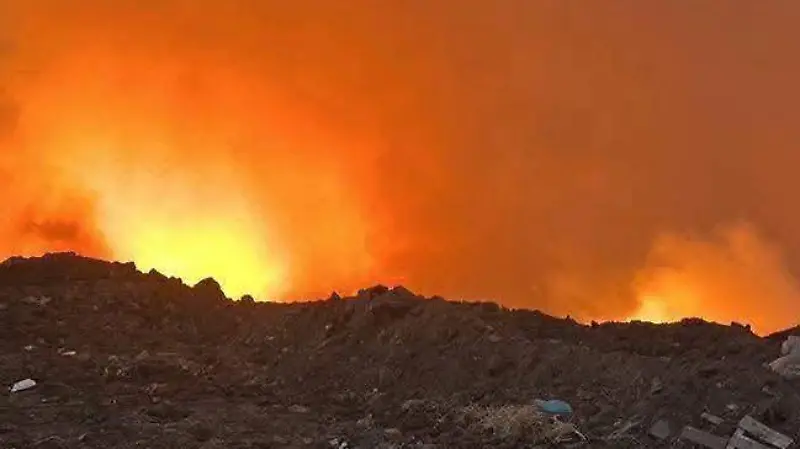 Se incendio un 10 por ciento, aproximadamente una hectárea y media 