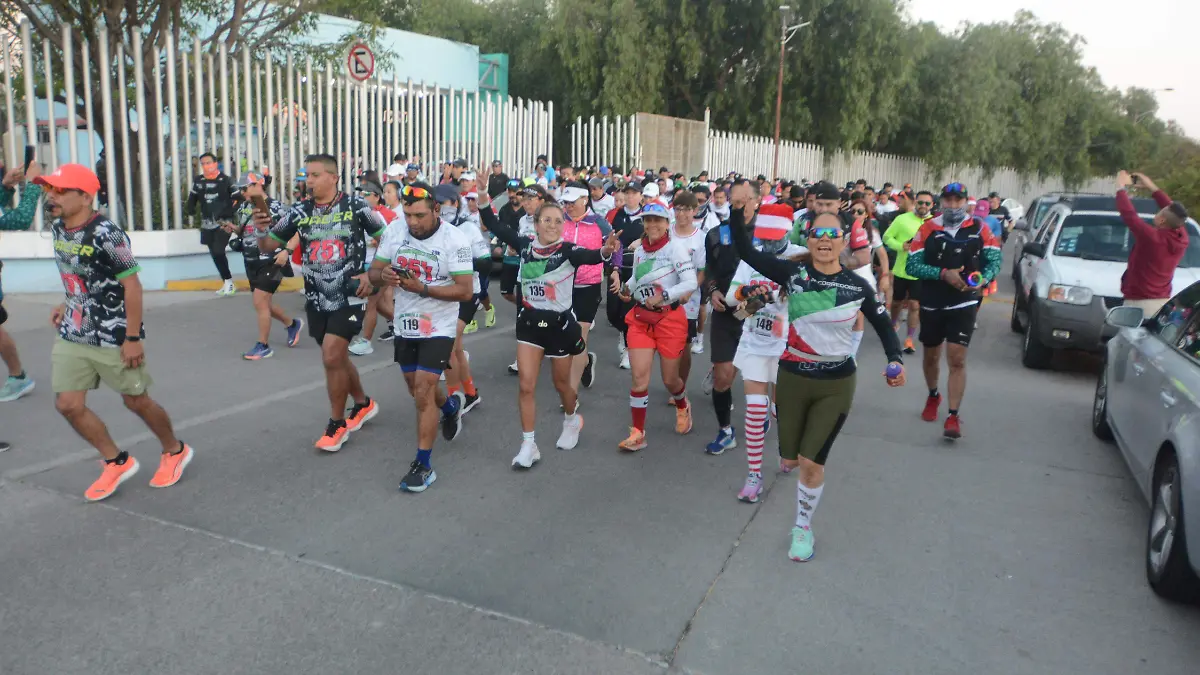 La salida y llegada fue en el Parque Lineal Bicentenario. 