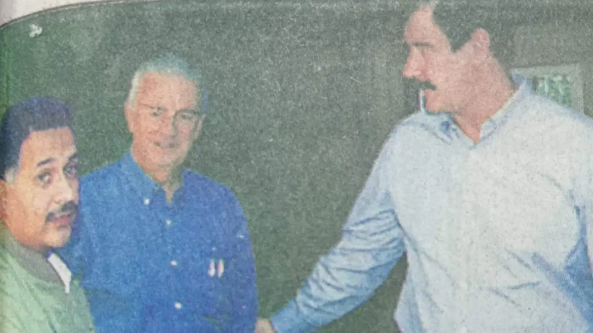 El ex alcalde de Celaya junto a Vicente Fox. 