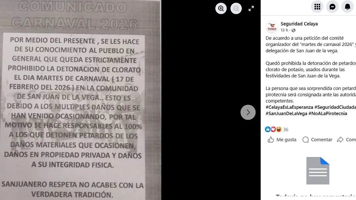Comunicado por el comité organizador.
