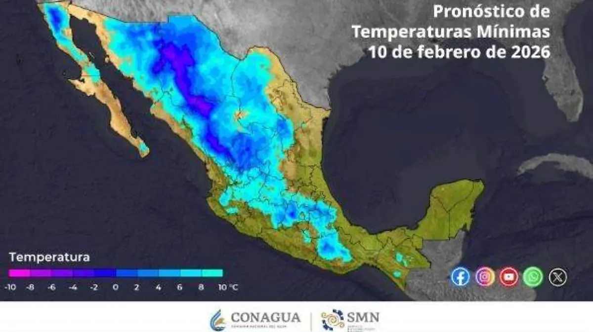 Varias estados del país te darán temperaturas bajas 
