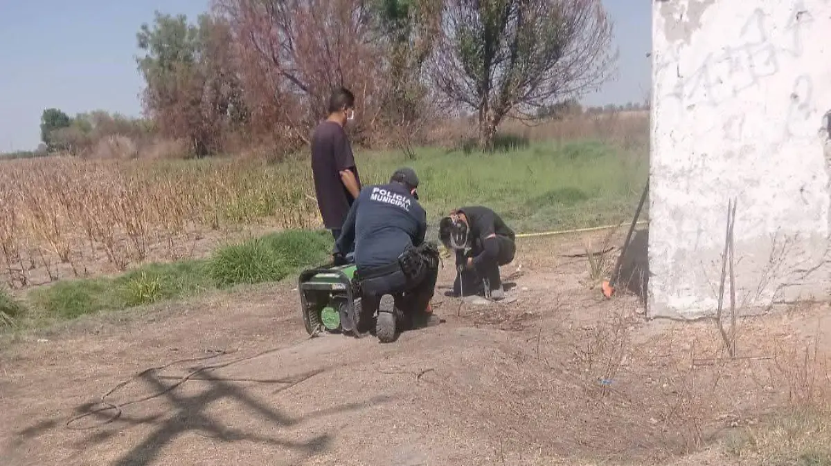 El pozo fue tapado y quedó en desuso. 