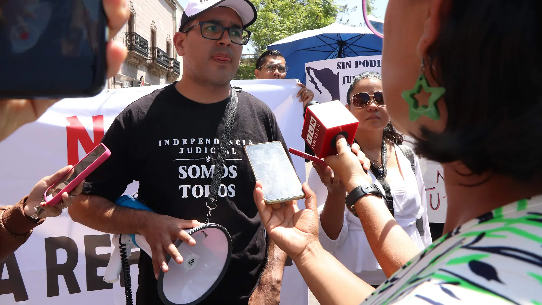 Carlos Saucedo Ramírez, secretario del Juzgado Cuarto de Distrito y vocero del movimiento en Aguascalientes