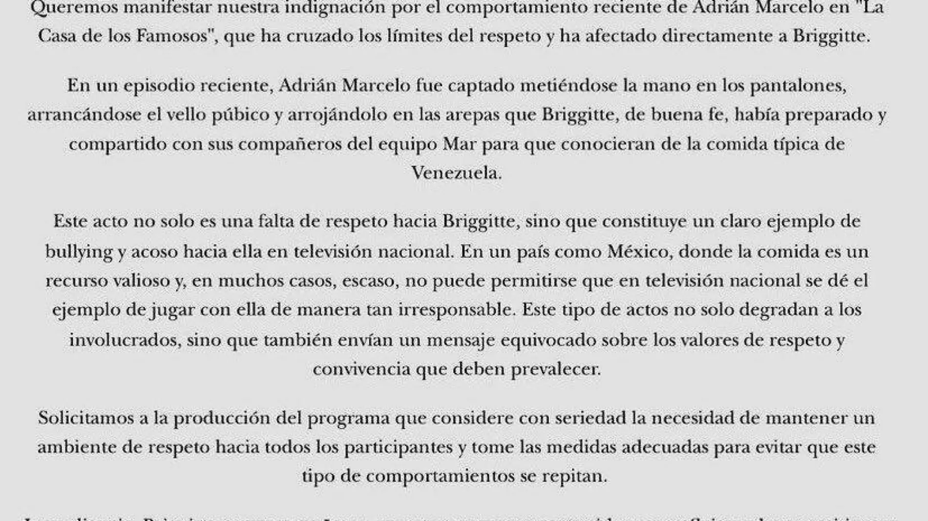 Adrián Marcelo-Casa de los Famosos-Demanda