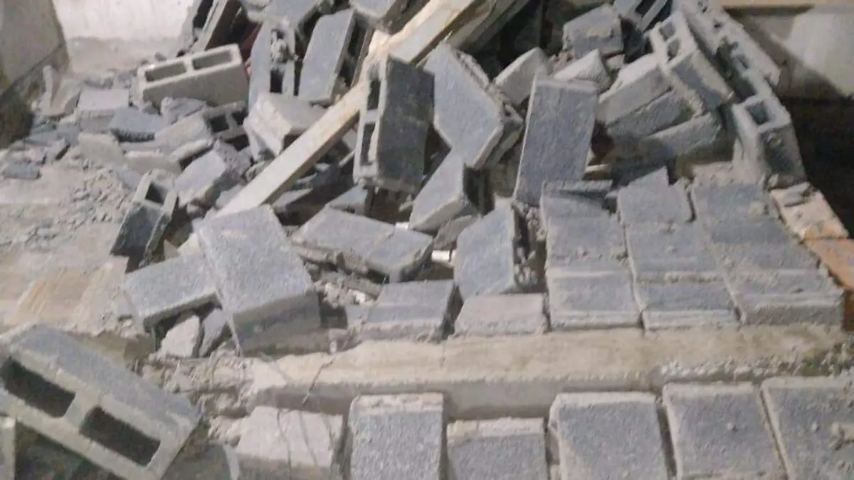 Barda caída por vientos