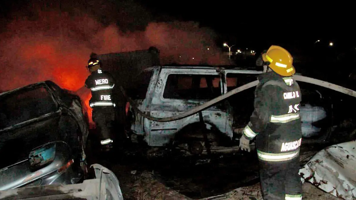 incendio en chatarrera